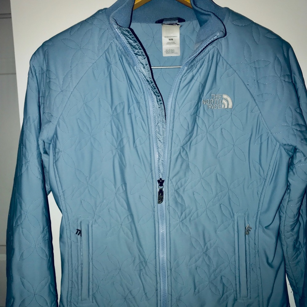 North Face Quilted Jacket - light blue